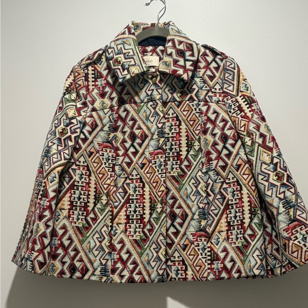 ba&sh Multicolor Geometric Pattern Coat - Picture 2 of 5